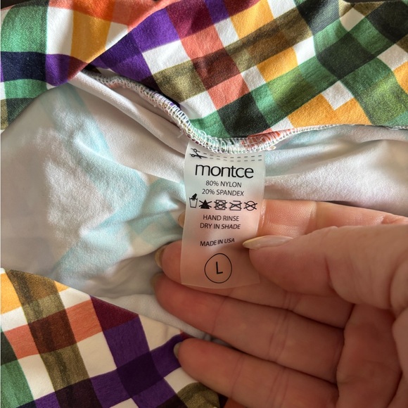 Montce Multicolor Plaid Bikini Bottom - Picture 3 of 3